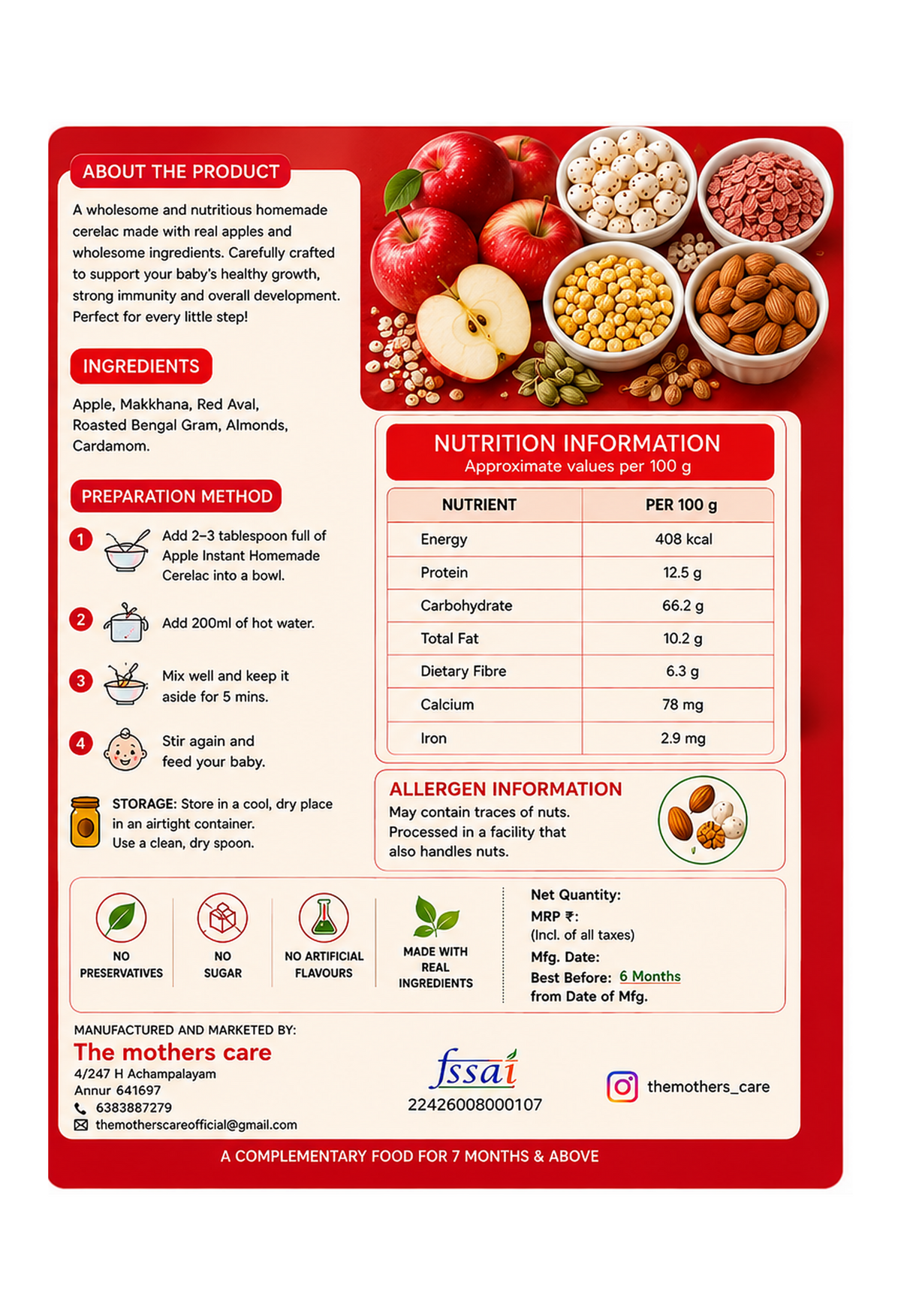 Apple Instant Cerelac – Homemade & Nutritious