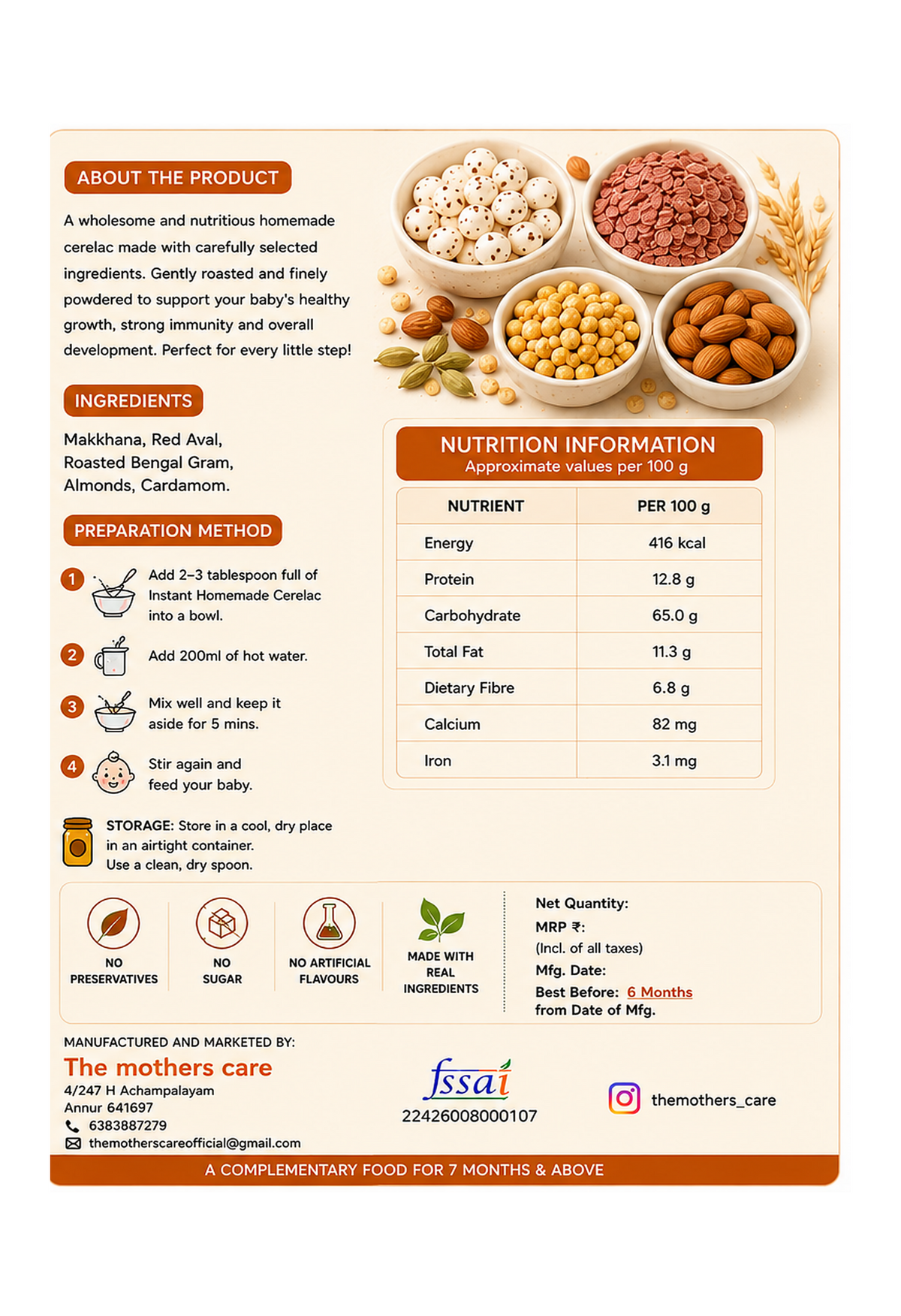 Instant homemade cerelac ✨️ [Mix and munch ]